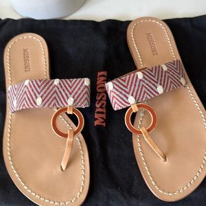 Missoni leather sandals with dust bag, Euro size 37 (6.5 US)